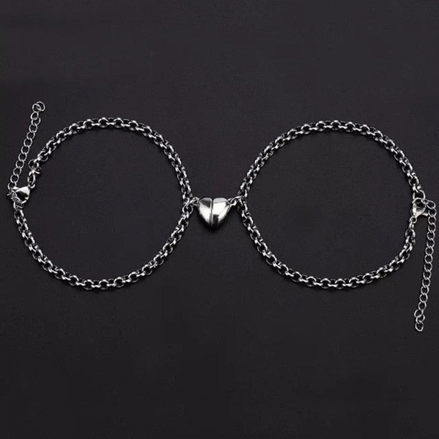2Pcs Heart Magnet Bracelet for Lovers